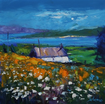 Wild flowers at Kerryfearn Isle of Bute 20x20